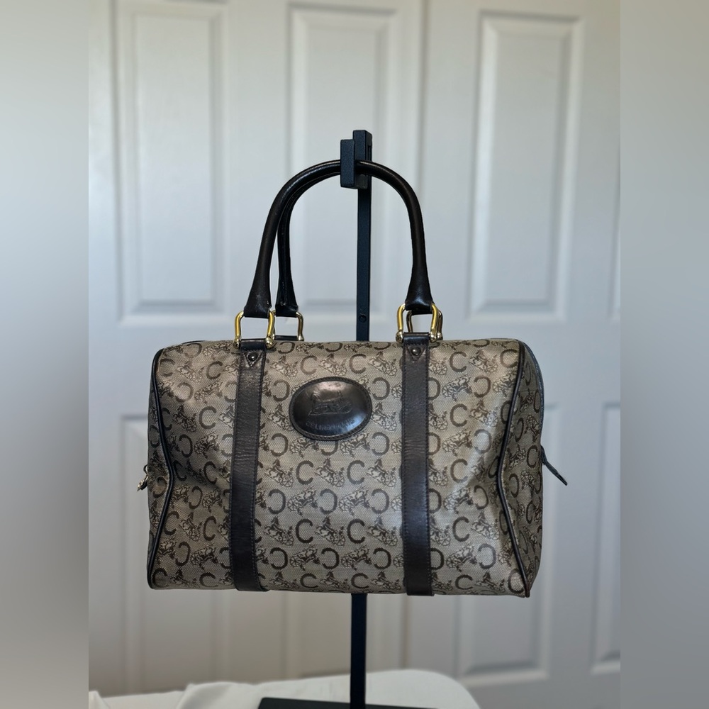 Celine Vintage C Macadam Carriage Boston Handbag EUC